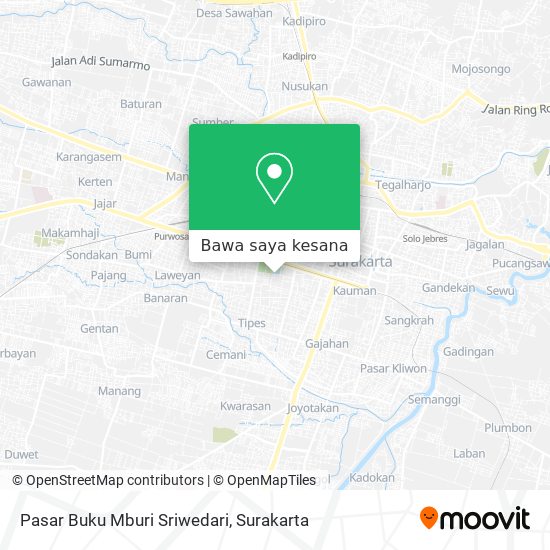 Peta Pasar Buku Mburi Sriwedari