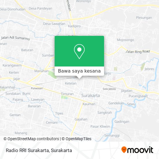 Peta Radio RRI Surakarta