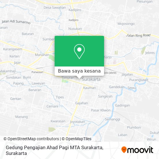 Peta Gedung Pengajian Ahad Pagi MTA Surakarta