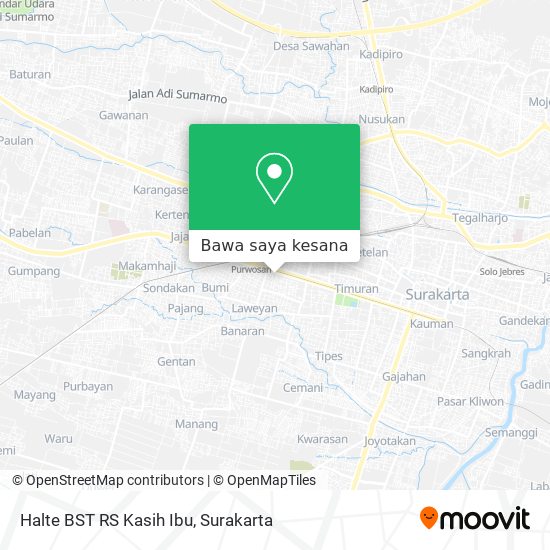 Peta Halte BST RS Kasih Ibu