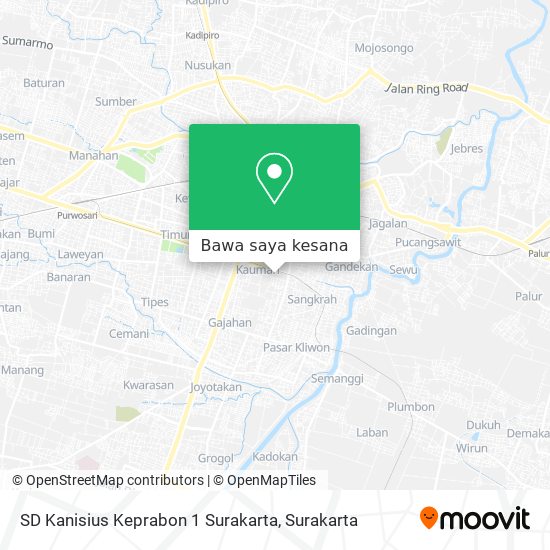 Peta SD Kanisius Keprabon 1 Surakarta