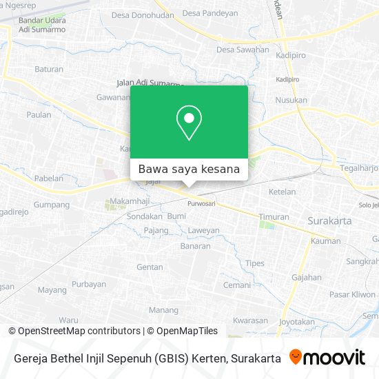 Peta Gereja Bethel Injil Sepenuh (GBIS) Kerten