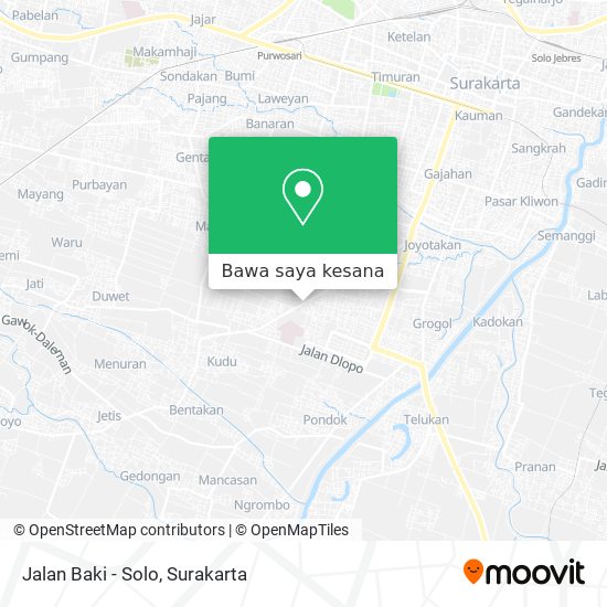 Peta Jalan Baki - Solo