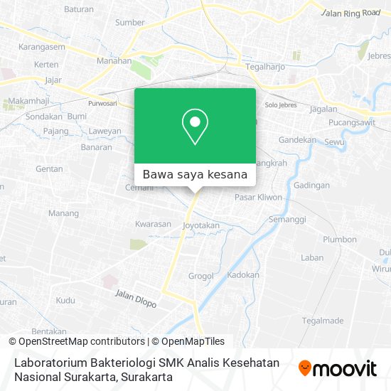 Peta Laboratorium Bakteriologi SMK Analis Kesehatan Nasional Surakarta