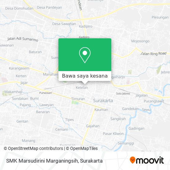Peta SMK Marsudirini Marganingsih