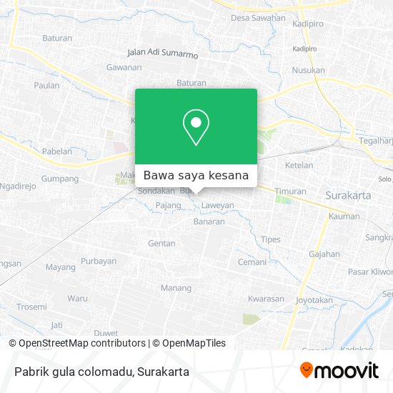 Peta Pabrik gula colomadu