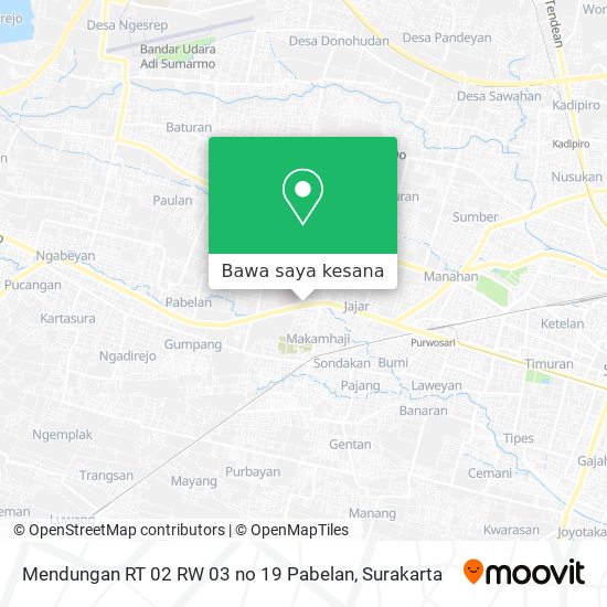 Peta Mendungan RT 02 RW 03 no 19 Pabelan