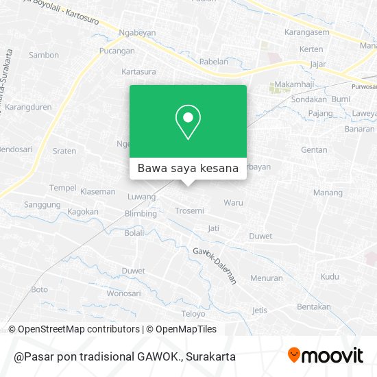 Peta @Pasar pon tradisional GAWOK.