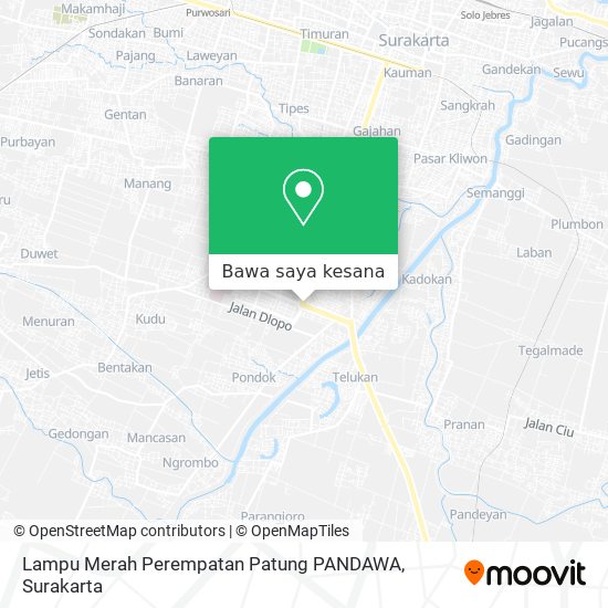 Peta Lampu Merah Perempatan Patung PANDAWA