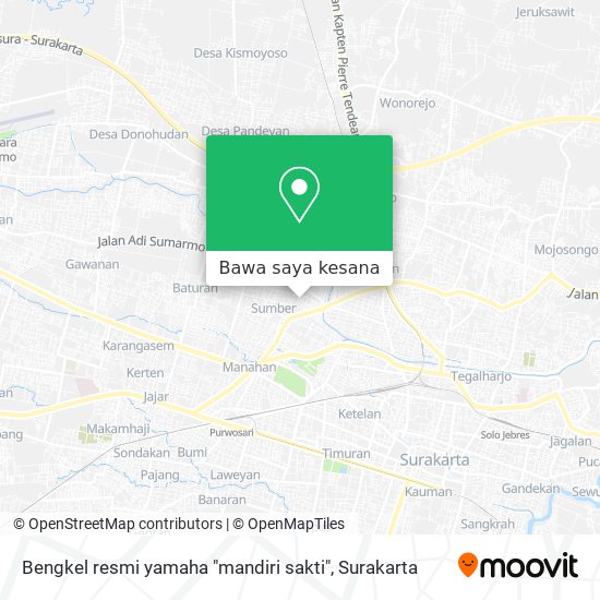 Peta Bengkel resmi yamaha "mandiri sakti"