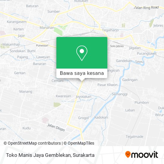 Peta Toko Manis Jaya Gemblekan