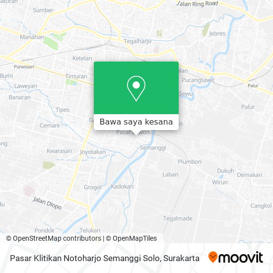 Peta Pasar Klitikan Notoharjo Semanggi Solo