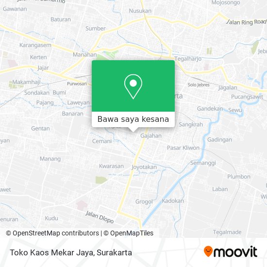 Peta Toko Kaos Mekar Jaya