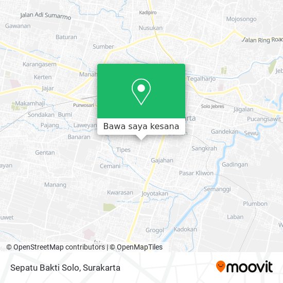 Peta Sepatu Bakti Solo