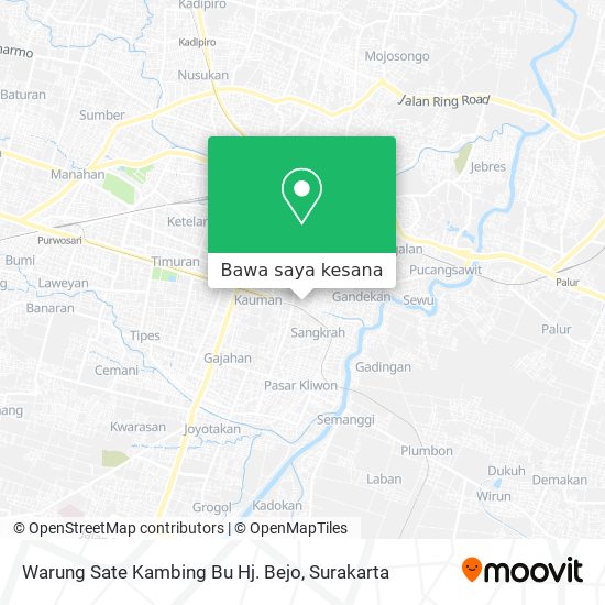 Peta Warung Sate Kambing Bu Hj. Bejo