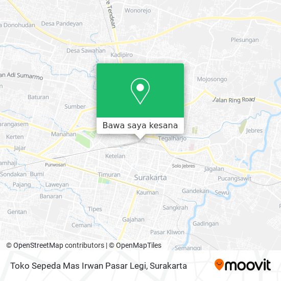 Peta Toko Sepeda Mas Irwan Pasar Legi