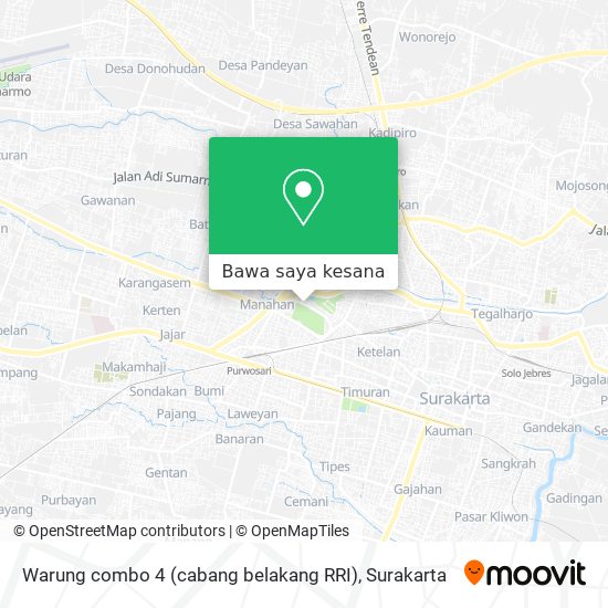 Peta Warung combo 4 (cabang belakang RRI)