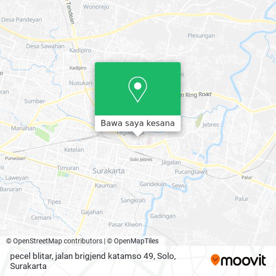 Peta pecel blitar, jalan brigjend katamso 49, Solo
