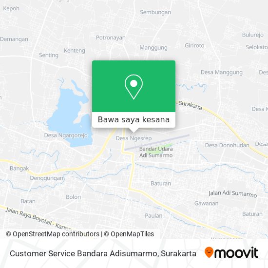 Peta Customer Service Bandara Adisumarmo