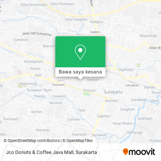 Peta Jco Donuts & Coffee Java Mall