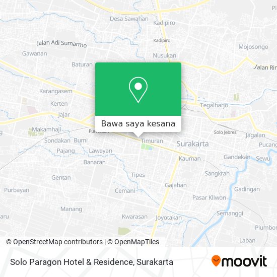 Peta Solo Paragon Hotel & Residence