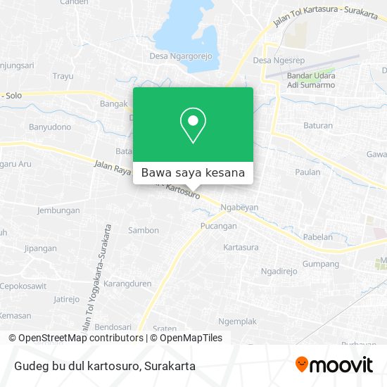 Peta Gudeg bu dul kartosuro