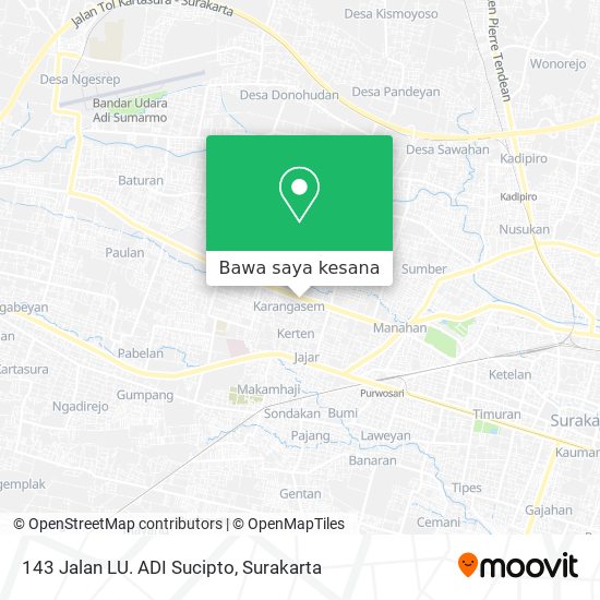 Peta 143 Jalan LU. ADI Sucipto
