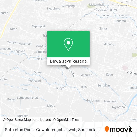 Peta Soto etan Pasar Gawok tengah sawah