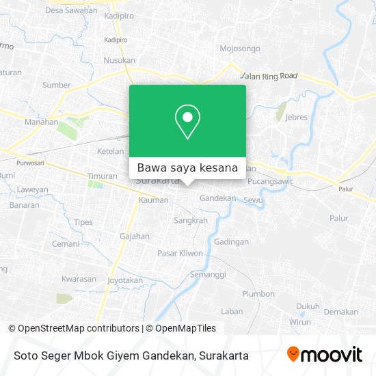 Peta Soto Seger Mbok Giyem Gandekan