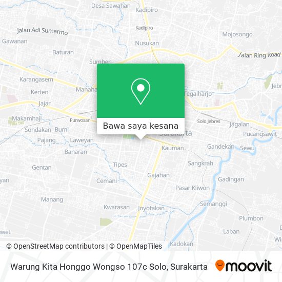 Peta Warung Kita Honggo Wongso 107c Solo