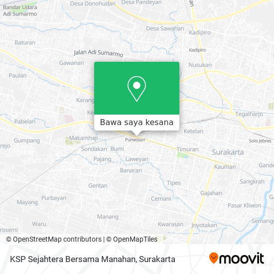 Peta KSP Sejahtera Bersama Manahan