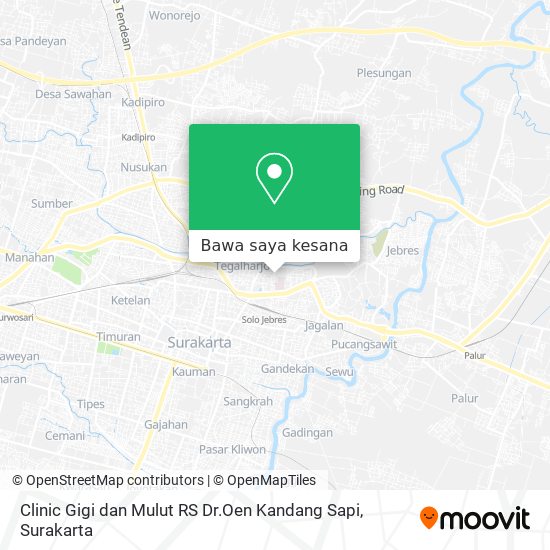 Peta Clinic Gigi dan Mulut RS Dr.Oen Kandang Sapi