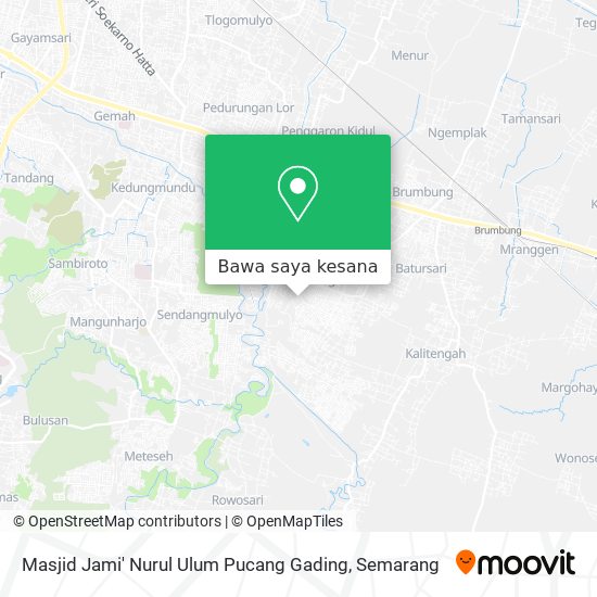 Peta Masjid Jami' Nurul Ulum Pucang Gading