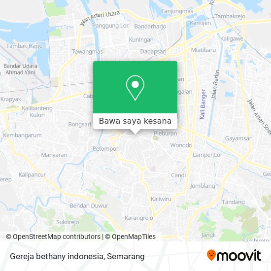 Peta Gereja bethany indonesia