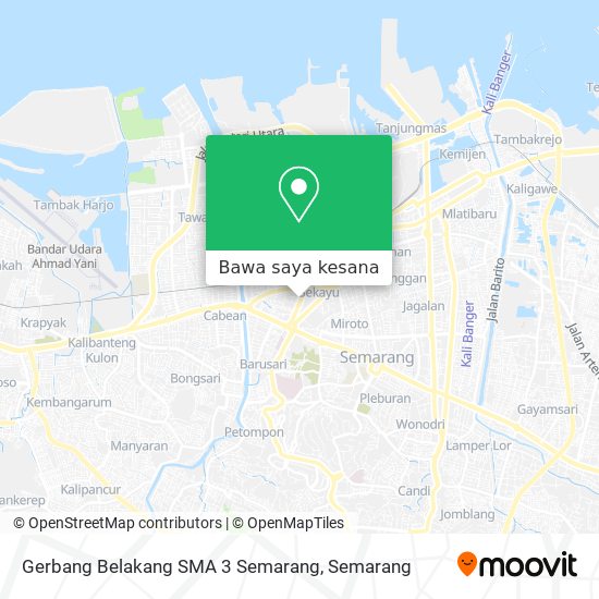 Peta Gerbang Belakang SMA 3 Semarang