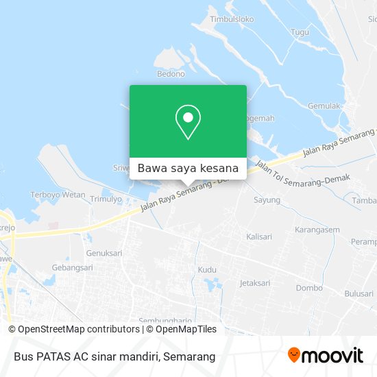 Peta Bus PATAS AC sinar mandiri
