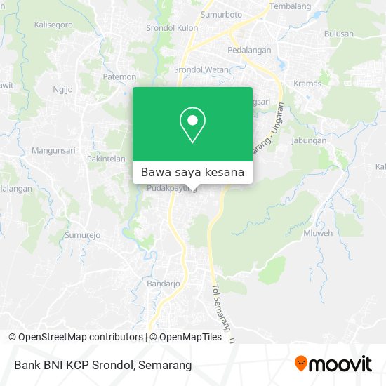 Peta Bank BNI KCP Srondol