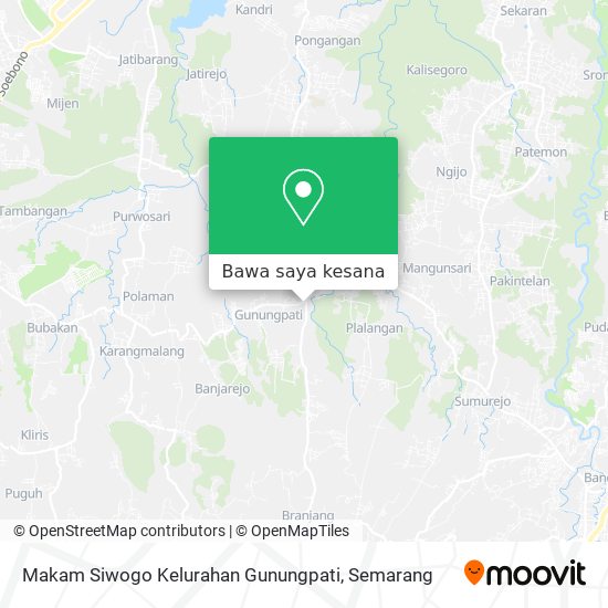 Peta Makam Siwogo Kelurahan Gunungpati