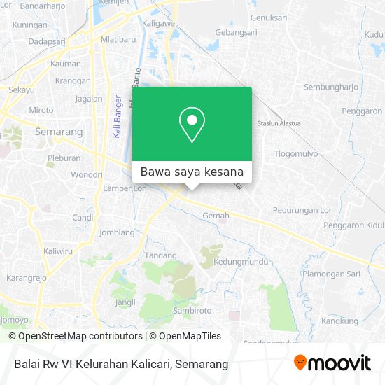 Peta Balai Rw VI Kelurahan Kalicari