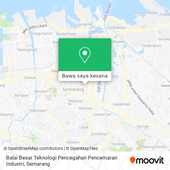 Peta Balai Besar Teknologi Pencegahan Pencemaran Industri