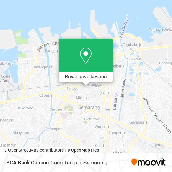 Peta BCA Bank Cabang Gang Tengah