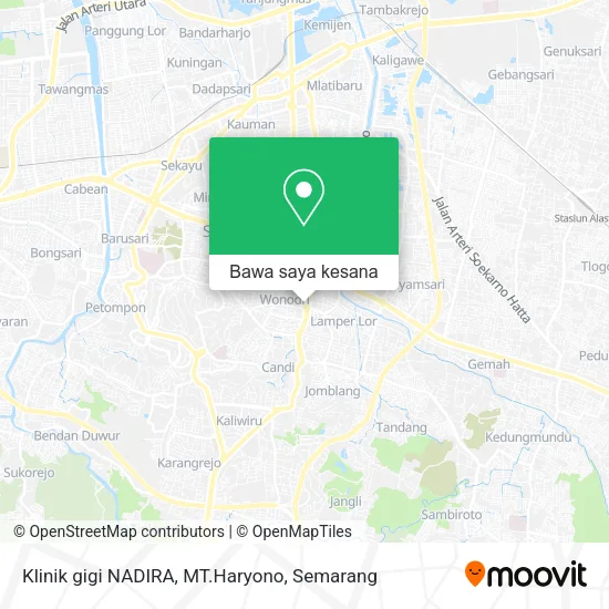 Peta Klinik gigi NADIRA, MT.Haryono