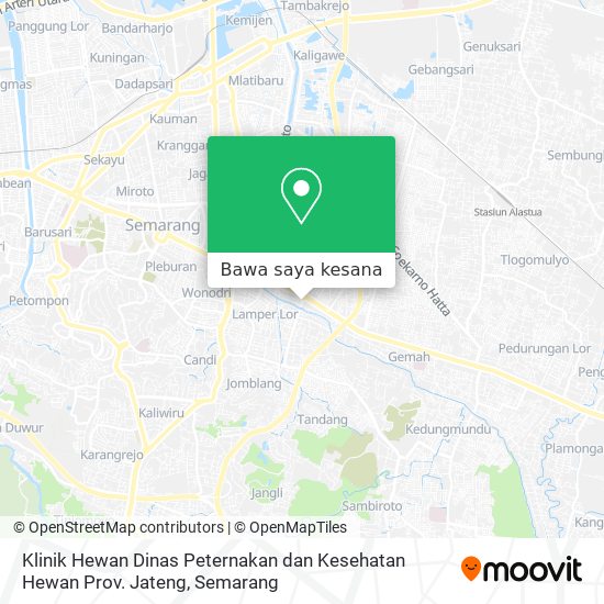 Peta Klinik Hewan Dinas Peternakan dan Kesehatan Hewan Prov. Jateng