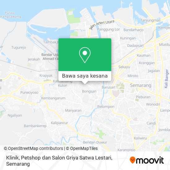 Peta Klinik, Petshop dan Salon Griya Satwa Lestari