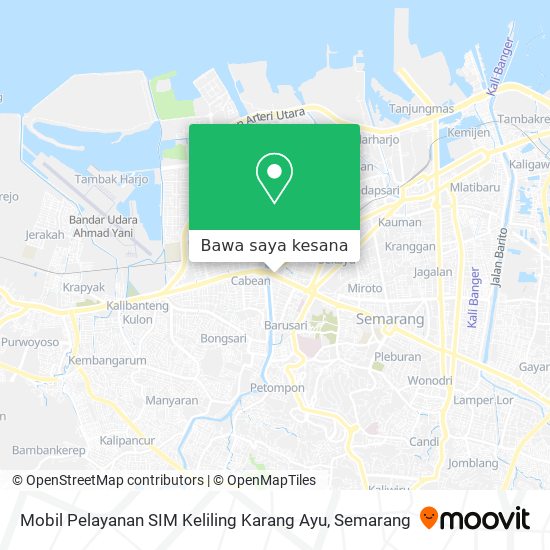 Peta Mobil Pelayanan SIM Keliling Karang Ayu