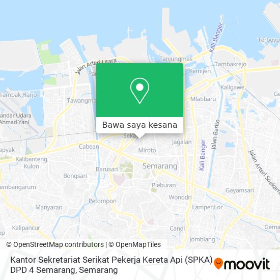 Peta Kantor Sekretariat Serikat Pekerja Kereta Api (SPKA) DPD 4 Semarang