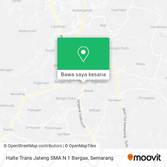 Peta Halte Trans Jateng SMA N 1 Bergas