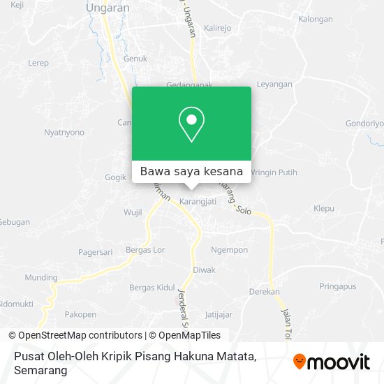 Peta Pusat Oleh-Oleh Kripik Pisang Hakuna Matata