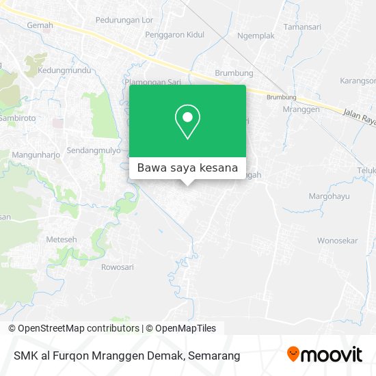 Peta SMK al Furqon Mranggen Demak