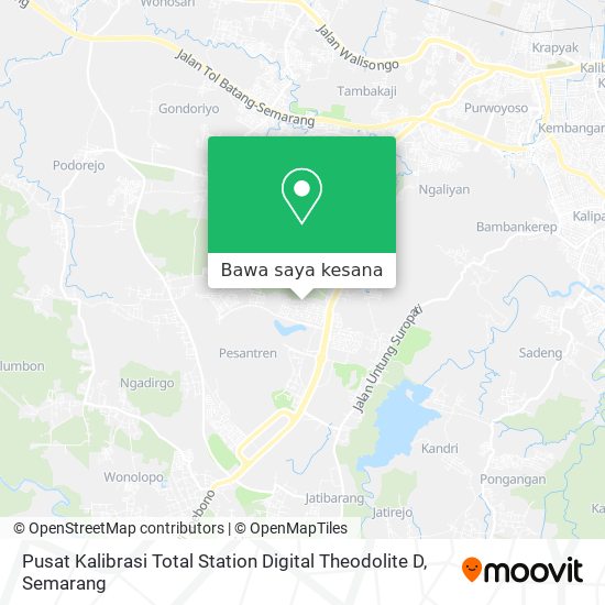 Peta Pusat Kalibrasi Total Station Digital Theodolite D